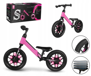 Balančný bicykel Qplay Spark 12" ružový